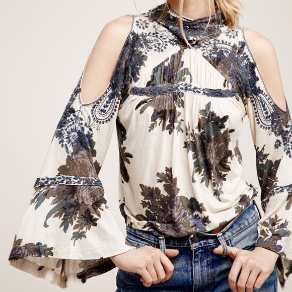 Free People Tops - NWT Free People Bainbridge Embroidered Top - M
